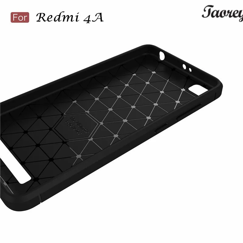 Taorey For Xiaomi Redmi 4A Rugged Armor Carbon Fiber Texture Brushed Soft TPU Case Back Cover For Xiaomi Redmi 4A case (5)