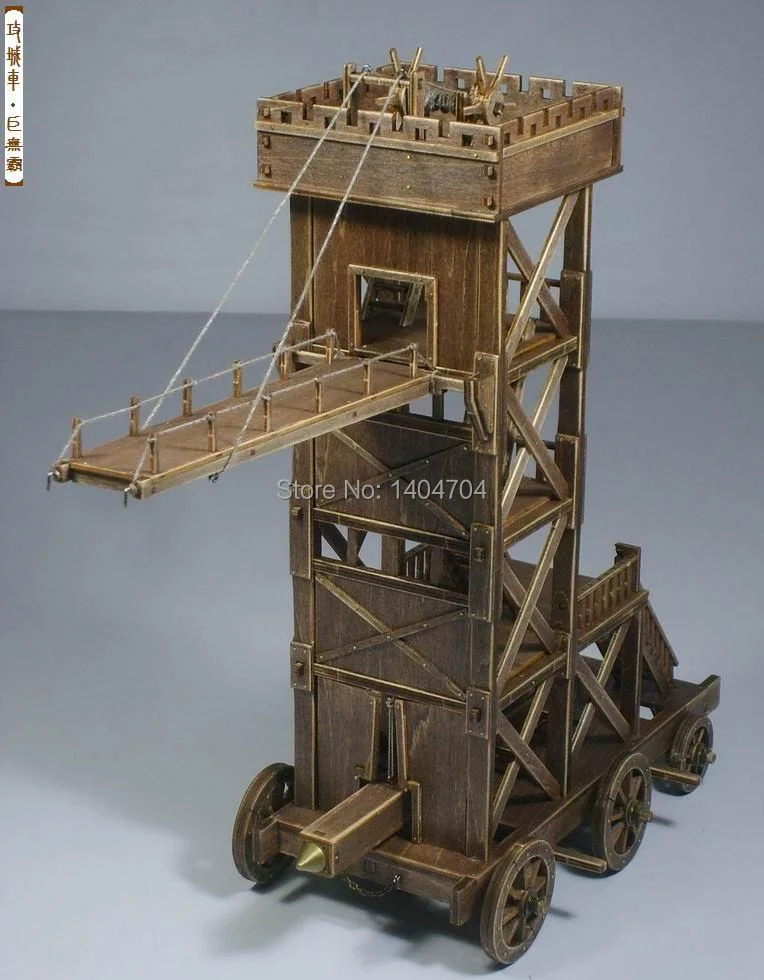 

Ancient Medieval chariots Roman army Classic Chariot model series Battering Ram wooden model kit English instruction