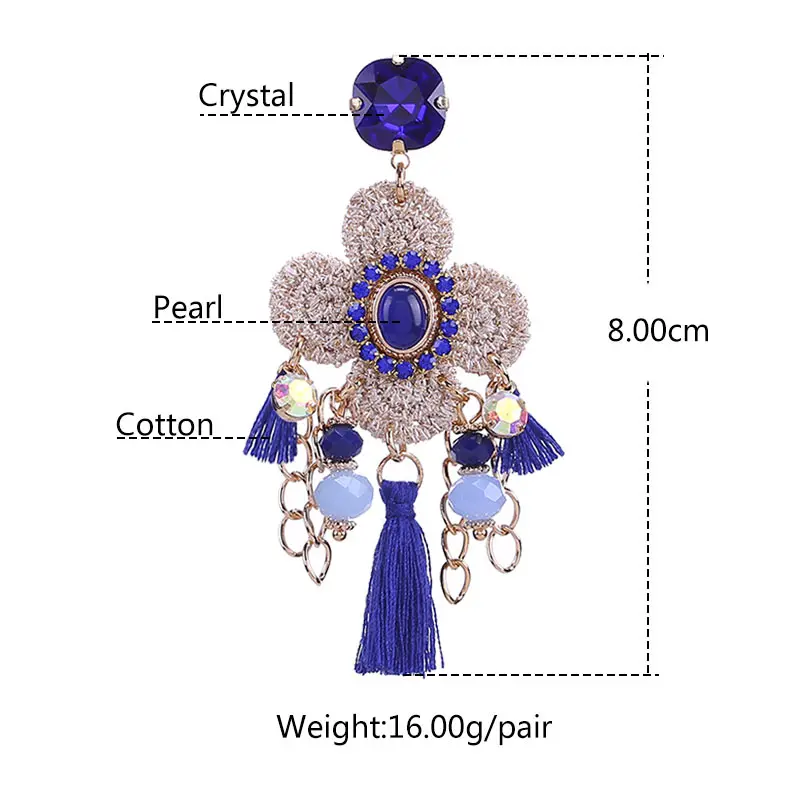 Sehuoran oorbellen christmas gifts drop earring for women tassel earrings boho earrings wedding new year gifts (7)