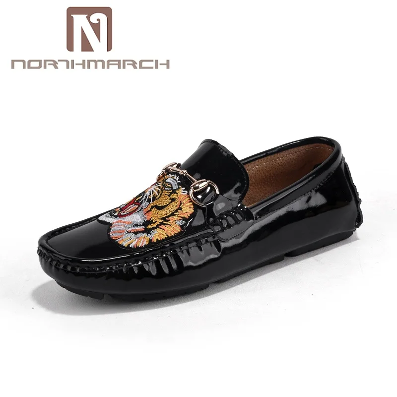 

NORTHMARCH Luxury Brand 2018 Patent Leather Men Casual Shoes Fashion Boat Shoes Men Slip On Loafers Moccasins Zapatos Hombre