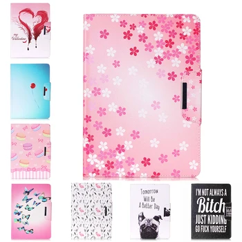 

Painted Flip PU Leather Case For Apple iPad Pro 9.7 inch Back Covers Fundas Flowers smart Card Slots wallet tablet Shell Housing