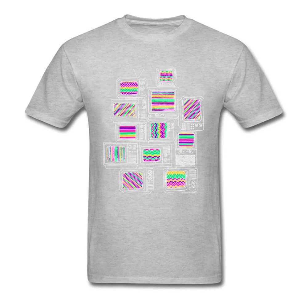 Cool Short Sleeve Tops & Tees Summer Fall O-Neck Pure Cotton Men T Shirt Interference Cool Tee-Shirts Family Top Quality Interference grey