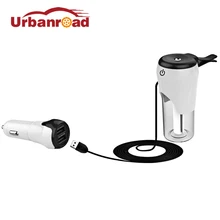 12v USB Mini Car Humidifier Essential Oil Aromatherapy Steam Car Diffuser Humidifier Air Purifier Car Essential Mist Maker White