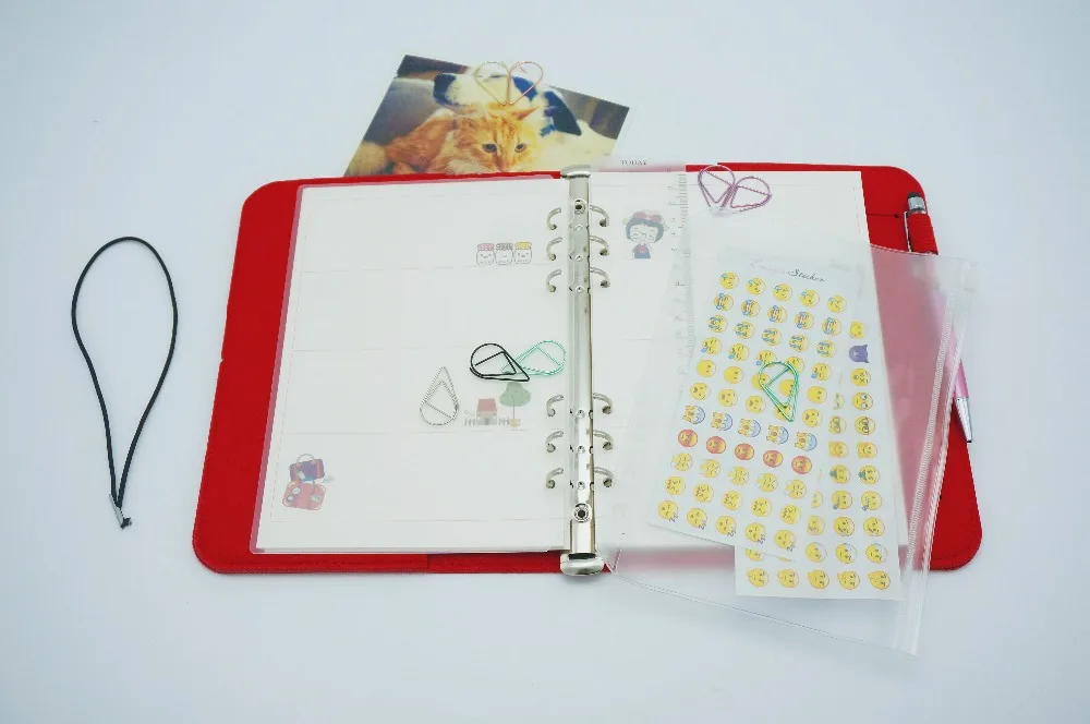 Harphia A5 A6 A7 Wool Felt Panda Planner Loose Leaf Notebook Refillable Spiral Binder Diary Travel Journal Self-design Bandage