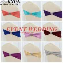 25 шт. в партии лайкра лента Подвязка из спандекса для стула с чистой пряжкой для свадебного мероприятия украшение для стула