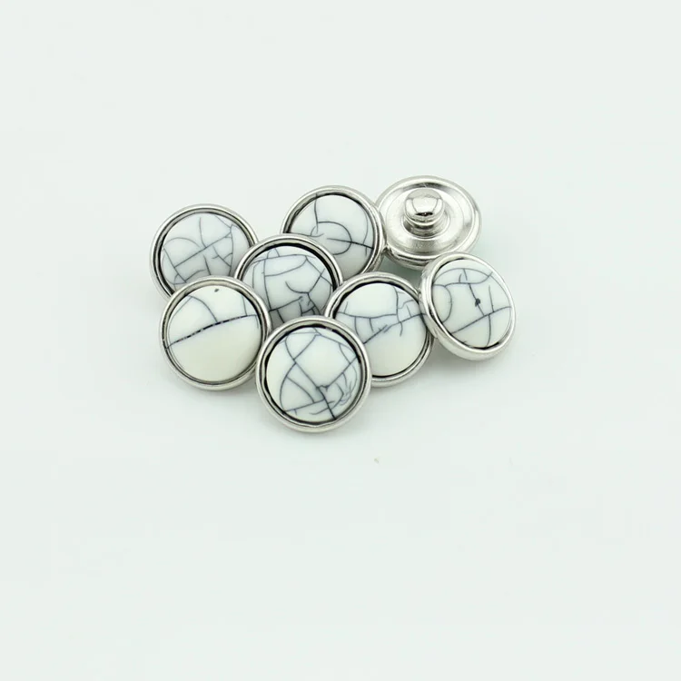 2017 Hot Sale Diy White Stone Snaps Button Snaps for snaps bracelets