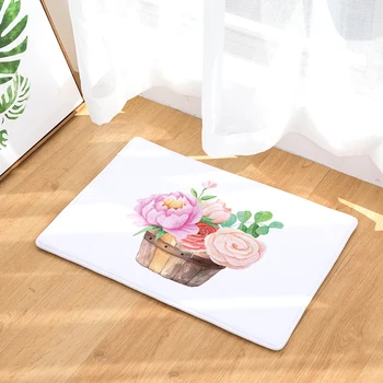 

2017 New Simple Vase Print Carpets Bathroon Mats Anti-Slip Rugs