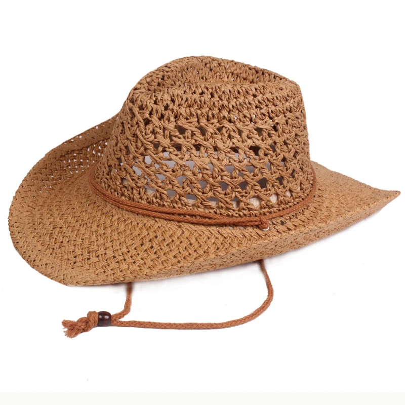 Шляпа от солнца HT2291 для мужчин и женщин Пляжная соломенная Федора с широкими