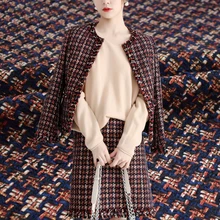 Новинка, 2 цвета, клетчатая тканая специальная твидовая ткань для пальто, платья telas por metros tissu au metre tecido tela tissus DIY