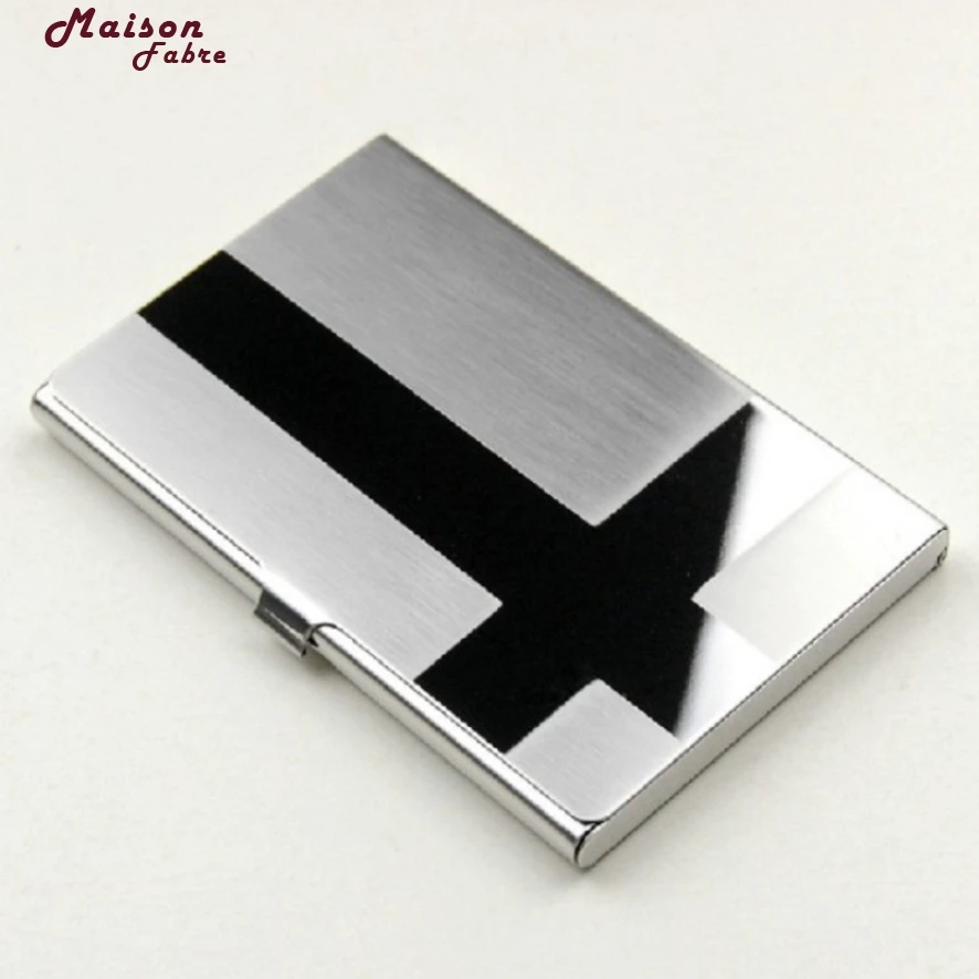 

New Fashion Luxury Brand Metal Silver Aluminium Business Card Holder Box Case Wallets & Holders Business Holders Maison Fabre