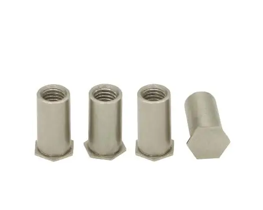 

30pcs M2.5 stainless steel blind hole pressure rive stud nut column furniture decoration 5mm-12mm length