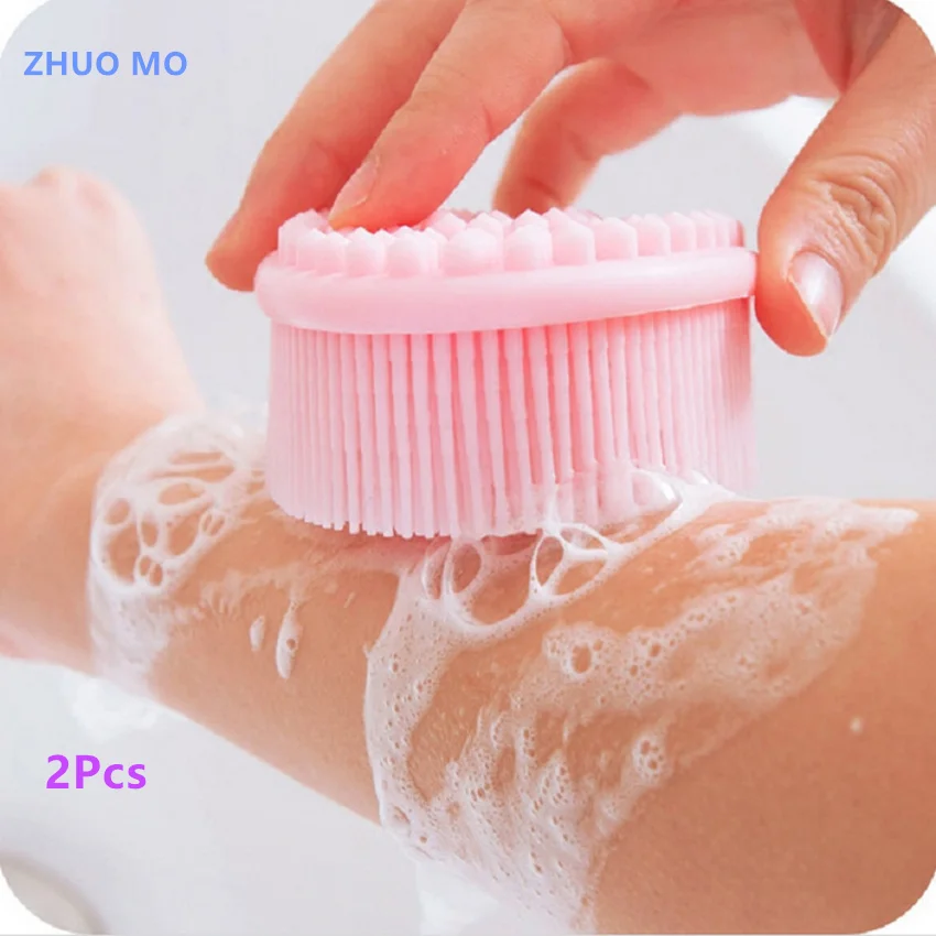 2Pcs Creative Silicone Scalp Shower Massage Brush Bath Brushes Soft