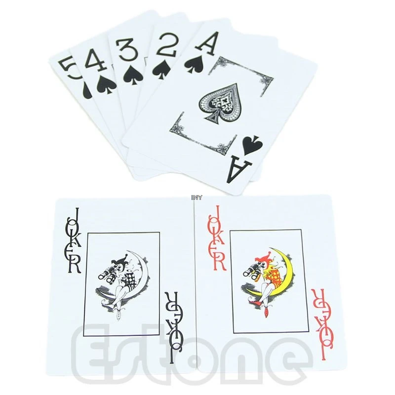 1* водонепроницаемые карты для покера новые синие/красные Пластиковые моющиеся Техасский покер размер игральные карты