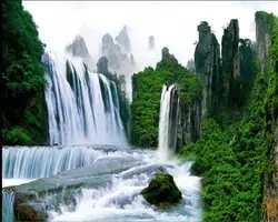 Beibehang пользовательские фотообоями картина с природным пейзажем HD водопад горы и воды настенные фрески для гостиной