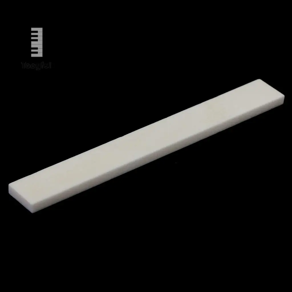 Tooyful 5pcs 80mm Ivory Cattle Bone Portable Replacement Bone Bridge Saddle Uncut Blank for Handmade Guitar Parts & Accessories