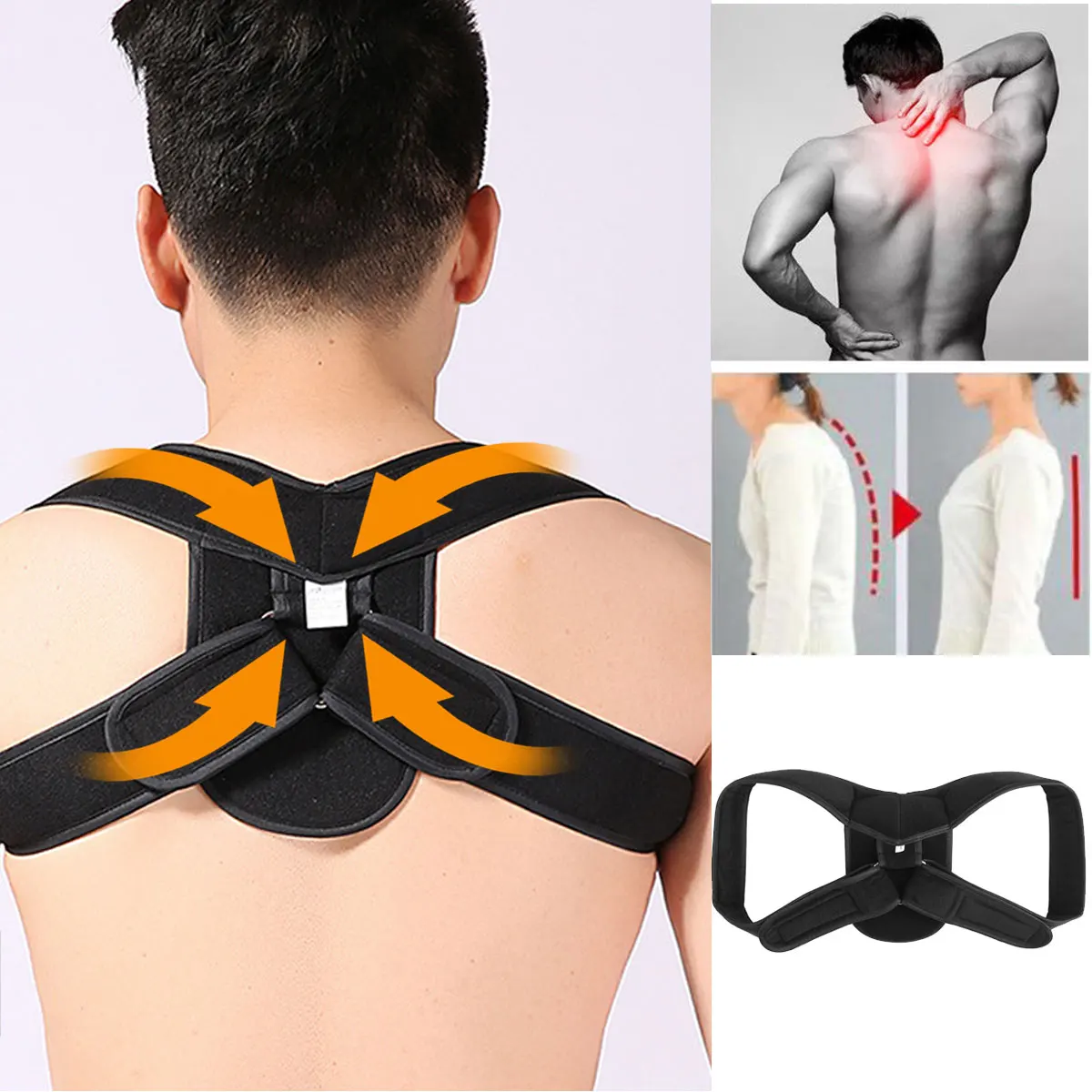 Kifit 1pcs Brace Shoulder Support Back Care Posture Corrector