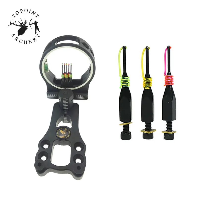 TOPOINT 0.019inch/5 pins Archery Compound Bow Sights Laser LED Light