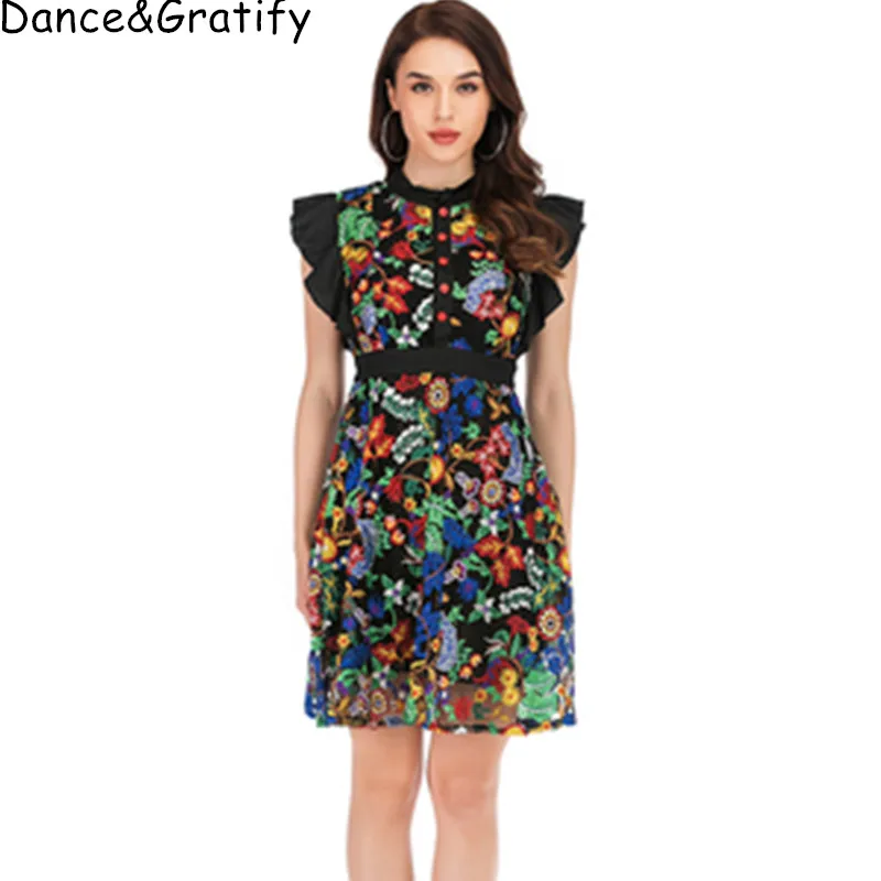 Высокое качество, новейшая мода 2019, подиумные платья, женские без рукавов, цветные вышитые сетчатые Вечерние платья на бретелях Высокое качество, новейшая мода 2019, подиумные платья, женские без рукавов, цветные вышитые сетчатые Вечерние платья на бретелях