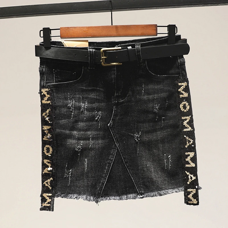 Женские Стандартная юбка пэчворк хлопок джинсовые карманы выше колена мини-длина A-Line империя талии Весна Повседневные