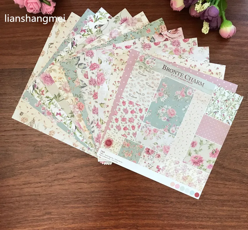 24 листа цветок Шарм подставки для семейного альбома бумага Оригами художественный фон изготовление бумажных карточек бумага для творчества