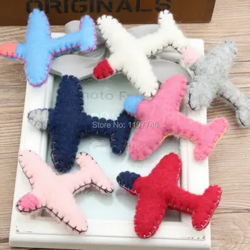 

Big Large 100% Wool 3D Airplane Felt Balls DIY Kits Accessories Multiuse Christmas Tree Decorations Brooch Kids Hair Band 3pcs