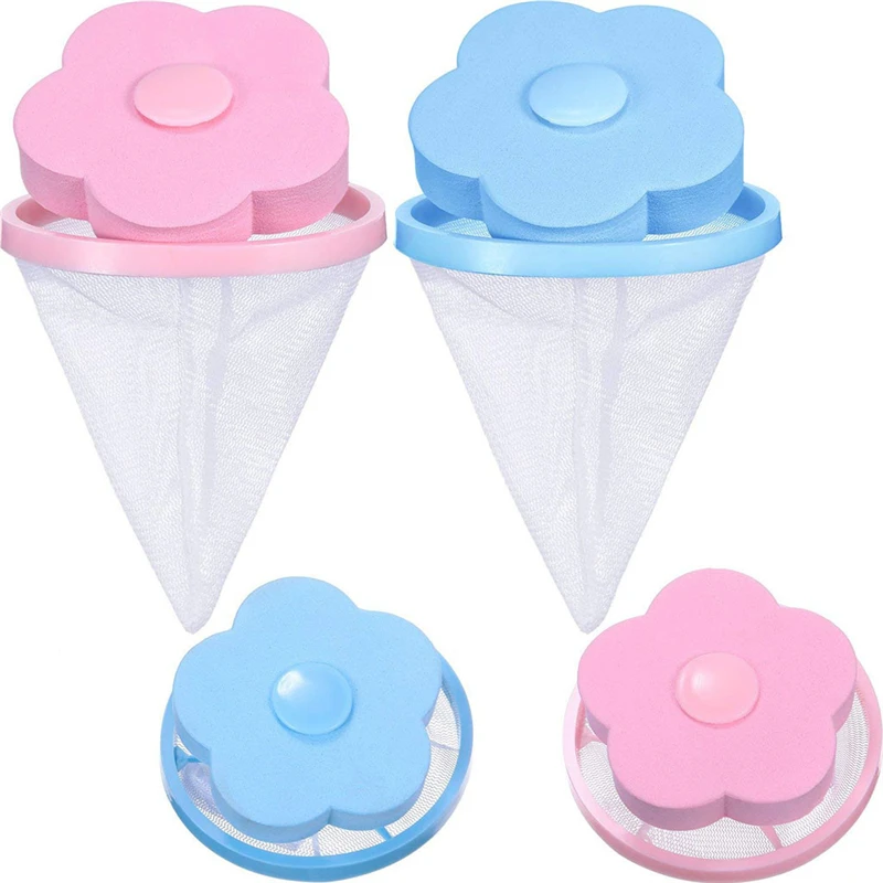 

2pcs Floating Pet Fur Catcher Laundry Ball Shape Mesh Filter Bag Floating Wool Dryer Balls Wash Washing Machine Cleaning Tool