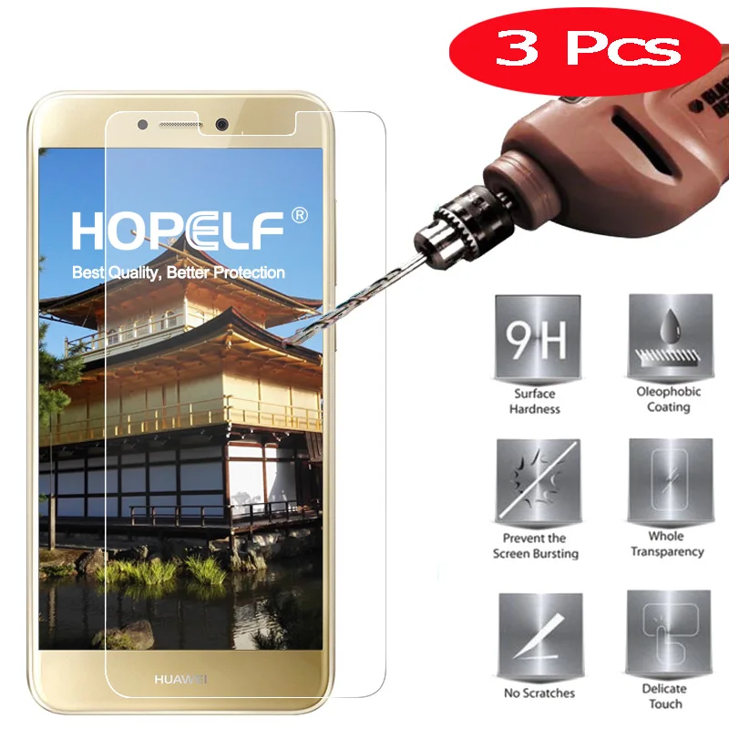 

3Pcs Tempered Glass for Huawei P8 Lite 2017 Screen Protector 9H 2.5D Protection Film for Huawei P8 Lite 2017 Tempered Glass