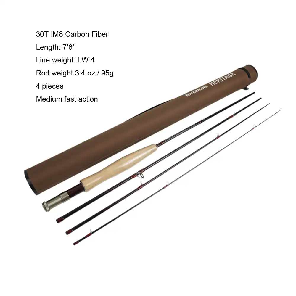 Aventik IM12 Japan Toray 46T Fly Rods 7'6'' 8'0'' 8'6'' 4sec Fast
