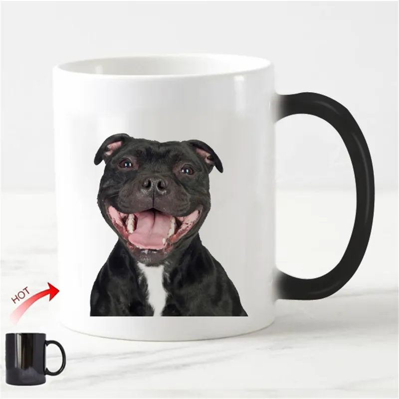 Funny Staffordshire Bull Terrier Coffee Mug Staffie Laughing Staffy Dog Discoloration Cup Novelty Dogs Puppy Pet Gifts Christmas Mugs Aliexpress