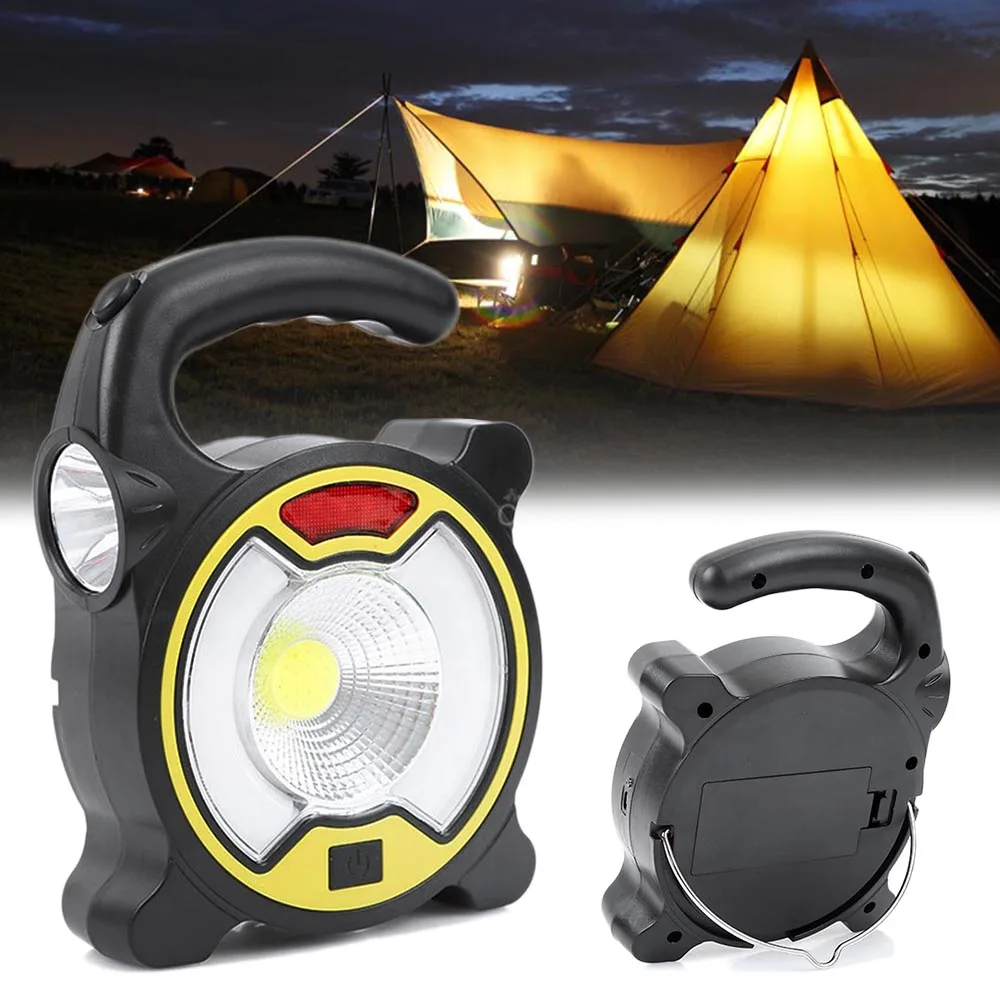 

OutDoor LED Flashlight Work Lamp Torch Portable Lanterna USB Charging with Hook Mobile Power Bank For Outdoor Camping Gear
