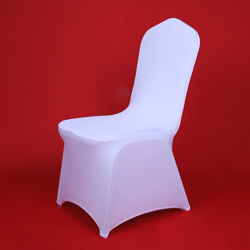 100pcs Universal White Wedding Spandex Chair Covers Hotel Polyester