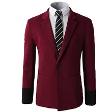 Стильный мужской костюм куртка зеленый темно-синий и красный лацкан Кнопка деловая повседневная куртка и Мужская офисная куртка изготовленная на заказ