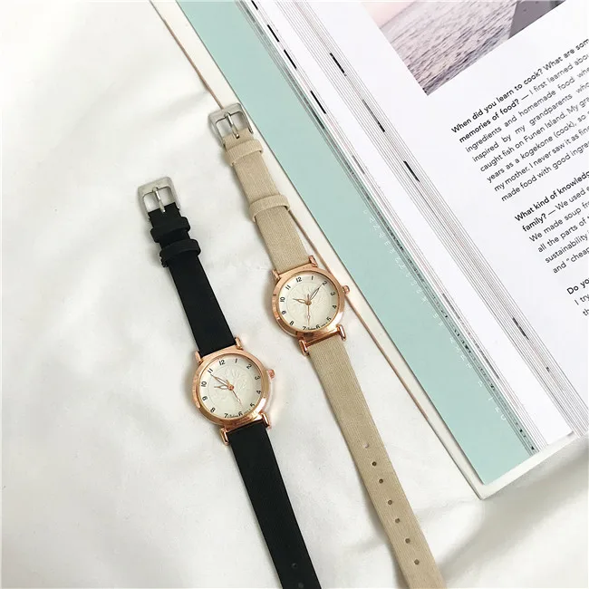 Элегантные розовые женские кварцевые часы 2019 Роскошные модные часы с деревом циферблат женские наручные часы с номером Женские винтажные