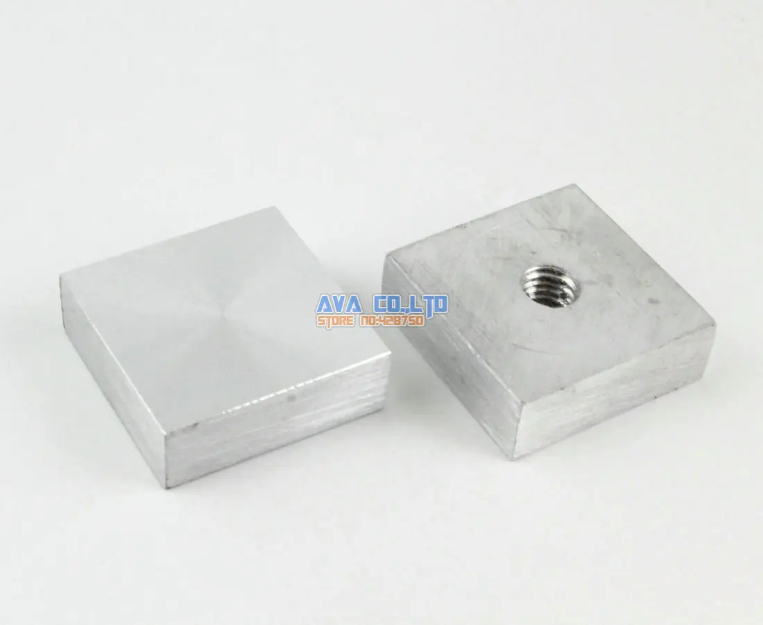 8 Pieces 30mm Aluminum Disc Glass Table Top Adapter Attach Square