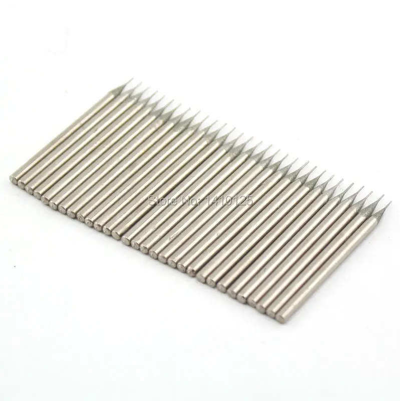 30Pcs 0.4mm diamond coated hole saw drill Solid bits for Jewelry Gems Glass Tile