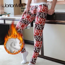 Зимние теплые мужские кальсоны хлопковые леггинсы мешочек колготки напечатанное мужское термобелье кальсоны нижнее белье qk04