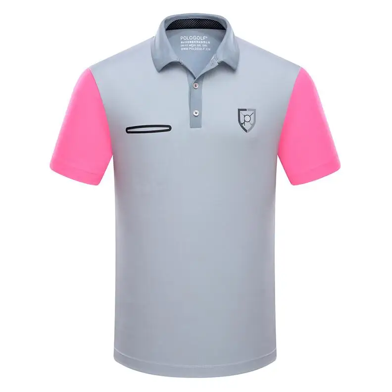 Лето гольф спортивная Для мужчин рубашки поло ультра-тонкие дышащие сухой подходят короткий рукав гольф-футболка Для мужчин высокое качество быстросохнущая рубашки