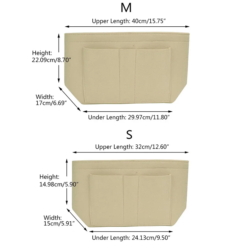 Брендовая сумка-Органайзер, войлочная сумка-вкладыш для сумочки, косметички, дорожный Внутренний кошелек, портативный косметичка, подходит для различных брендовых сумок