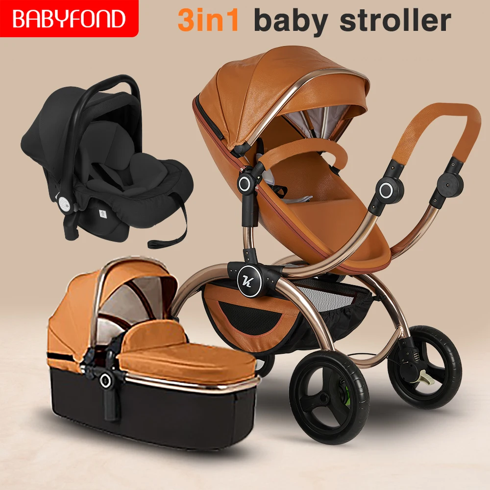  3 in 1 new style toke baby stroller 2 in 1 baby car folding baby stroller independent baby sleeping