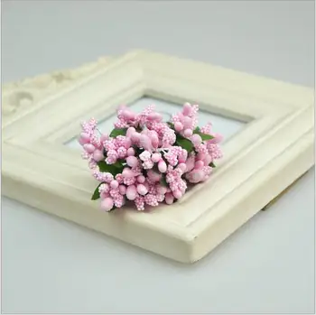 

5bunchs Mini Artificial Pip Berry Picks Fruit Flower Stamens For DIY Wedding Christmas Garland Box Scrapbooking Decoration