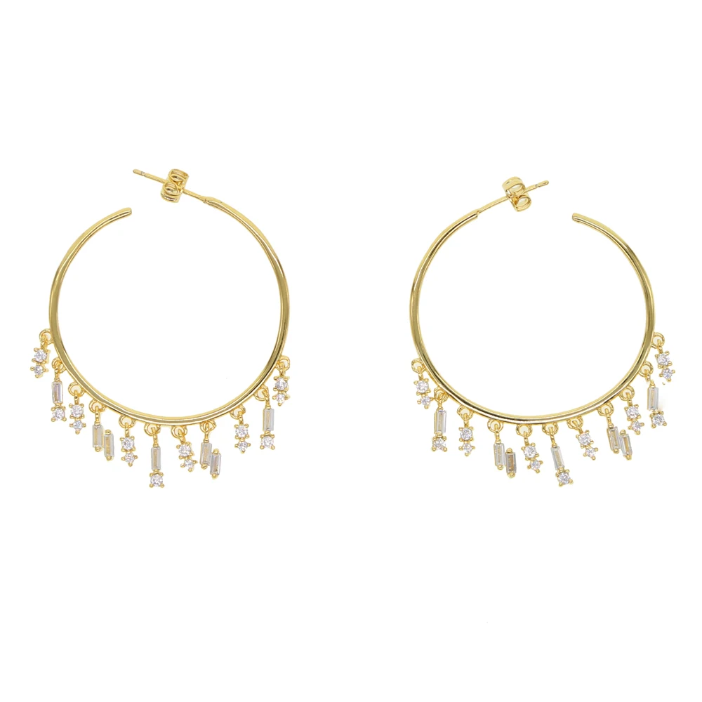 BRASS HOOP CHARM y (5)