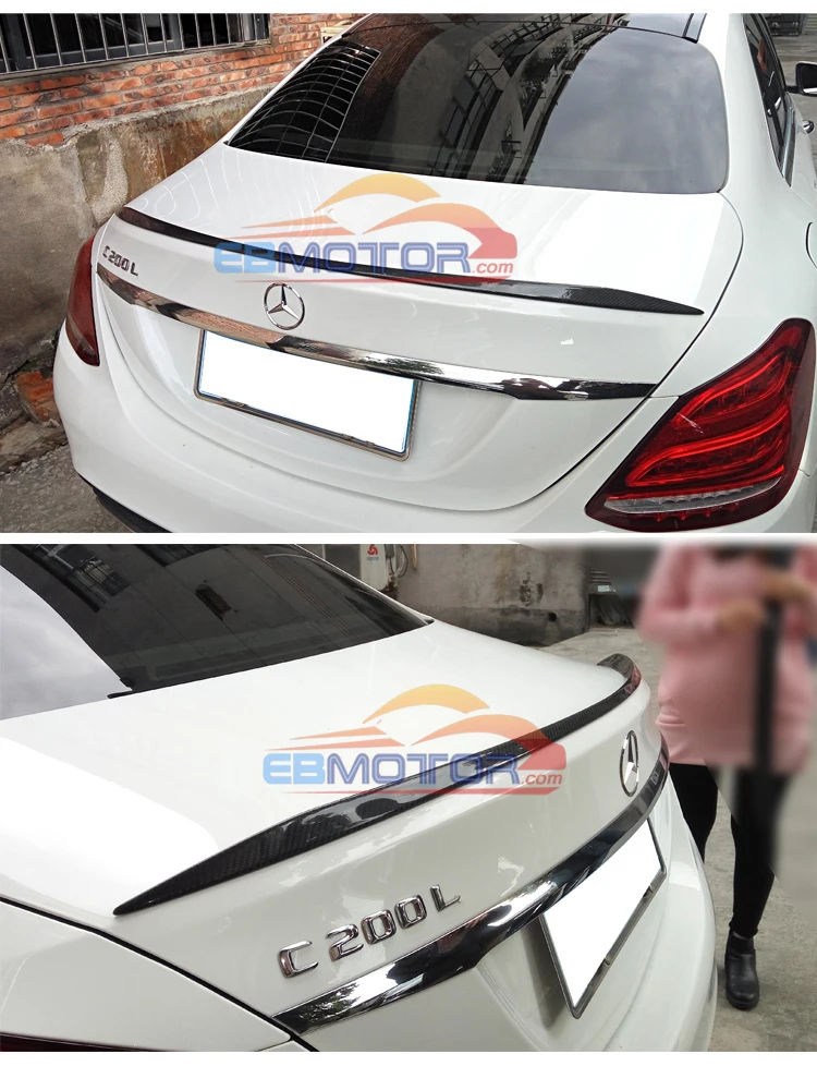 OE STYLE REAL CARBON FIBER TRUNK SPOILER WING for MERCEDES BENZ W205 C300 C400 C63 2015UP