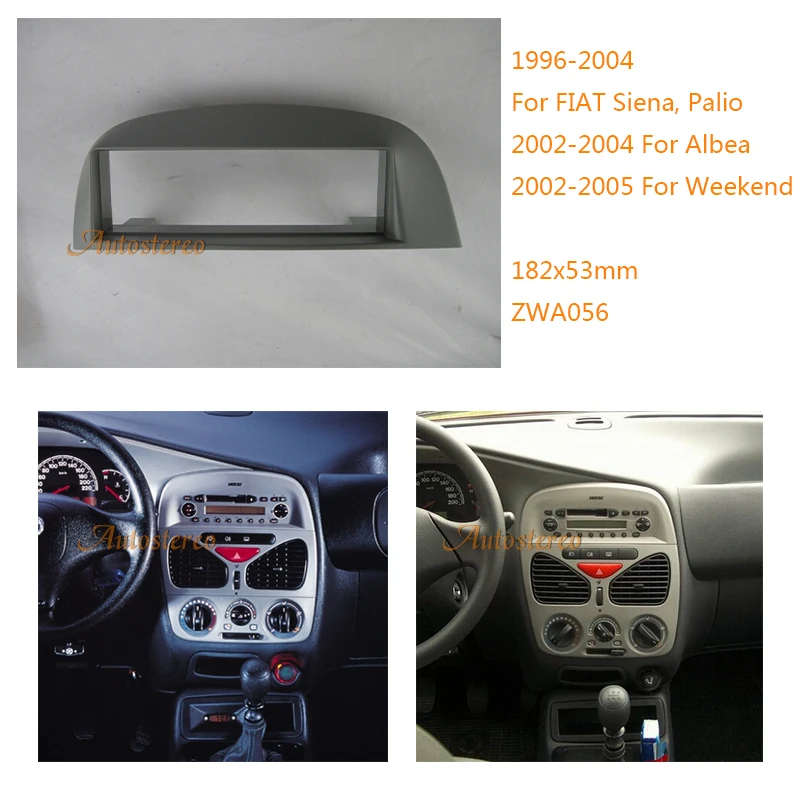 Автомобильный радиоприемник для FIAT Siena Palio 1996-2004 Albea 2002-2004 Weekend 2002+ набор для отделки приборной панели с окруженной рамкой