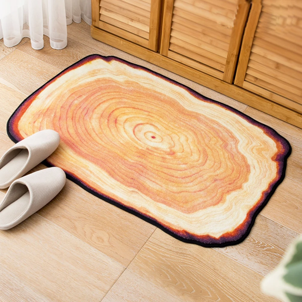 Aliexpress Non Slip Beige Yellow Oblong Rug Tree Ring Aliexpress Non Slip Beige Yellow Oblong Rug Tree Ring Design Carpet Large For Bedroom Rugs Living Room Doormat From