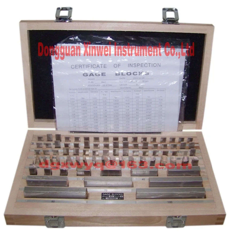 

Block gauge set, 83pcs/set, 0 Grade(0.5--100mm),fast delivery!