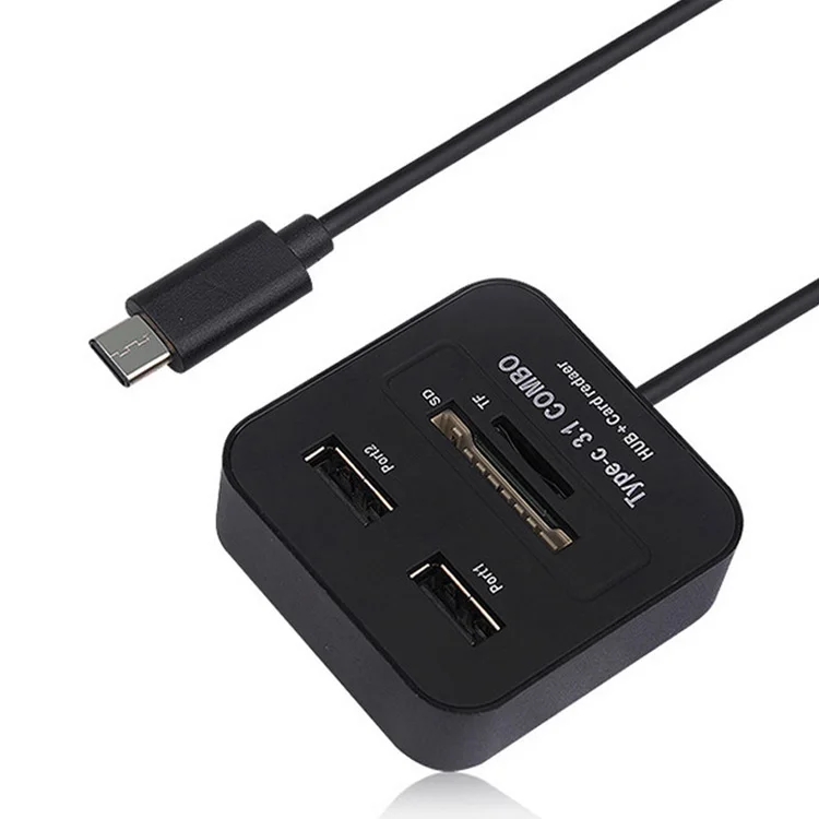 ULT Best Тип USB-C до 2 Порты USB2.0 концентратор с TF SD Card Reader Тип c cardreader комбо для нового MacBook Xiaomi 4C