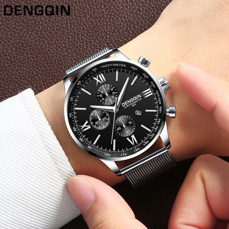 Новые деловые мужские часы из нержавеющей стали, аналоговые наручные часы с датой, подарок для дропшиппинга, мужские часы, Relogio Masculino