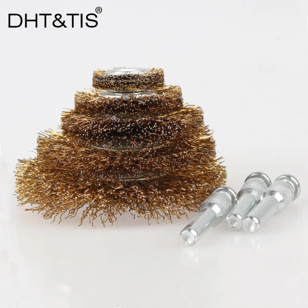 DHT & TIS 5 шт. электрическая дрель проволочная щетка плоская стальная проволока