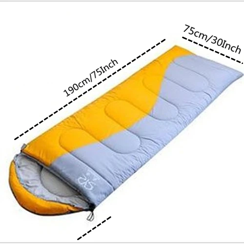 Yellow VILEAD 2 цвета конверт Тип Ультра лёгкий спальный мешок портативный водонепроницаемый Зимний туризм кемпинг вещи одеяло для взрослых легкий - Цвет: Yellow