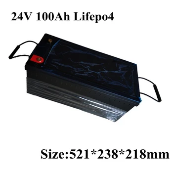 

Waterproof 24V 100AH lifepo4 Battery with 100A BMS for bicycle motorhomes Solar energy Inverter camping + 10A Charger